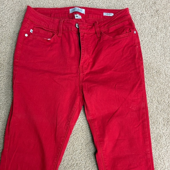 Judy Blue Vibrant Red Skinny Jeans - Picture 2 of 3